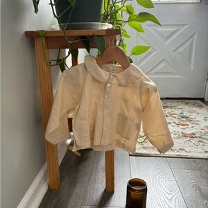 Cream Lali Kids Button Blouse 2Y